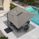 Clearance - PURPLE LEAF OPEN BOX UV50+ Fade Resistant Patio Cantilever Umbrella with Recycled Fabric