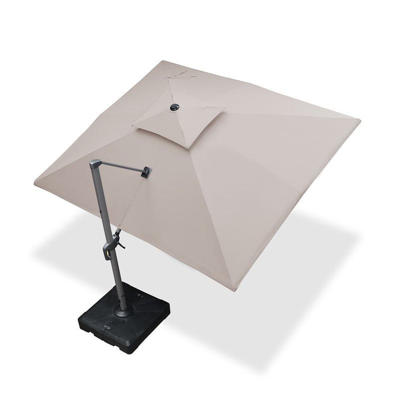 Clearance - PURPLE LEAF OPEN BOX UV50+ Fade Resistant Patio Cantilever Umbrella with Recycled Fabric