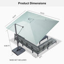 PURPLE LEAF UV Resistant Patio Umbrella Affordable Outdoor Umbrella with Base