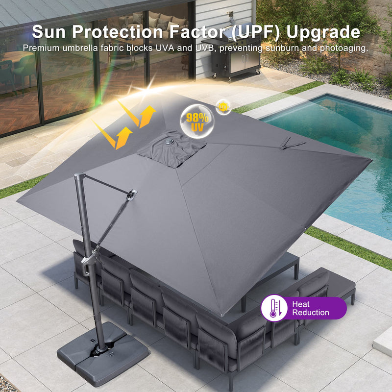 PURPLE LEAF UV Resistant Affordable Patio Outdoor Umbrella with Recycled Fabric