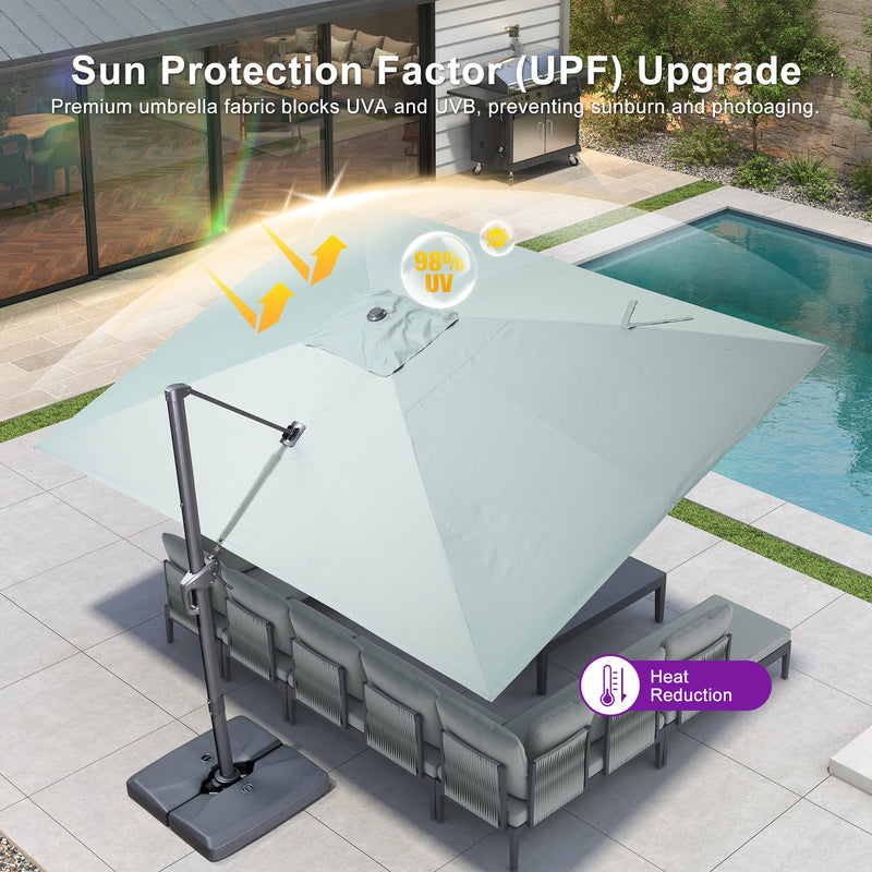PURPLE LEAF UV Resistant Affordable Patio Outdoor Umbrella with Recycled Fabric