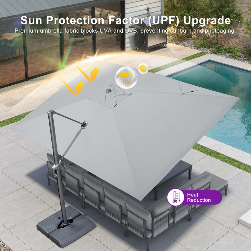 PURPLE LEAF UV Resistant Affordable Patio Outdoor Umbrella with Recycled Fabric