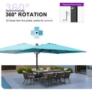 PURPLE LEAF Outdoor Sun Heavy Duty Cantilever Umbrella for Patio, Porch, Beach
