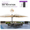 PURPLE LEAF Outdoor Sun Heavy Duty Cantilever Umbrella for Patio, Porch, Beach