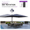 PURPLE LEAF Outdoor Sun Heavy Duty Cantilever Umbrella for Patio, Porch, Beach