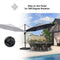 PURPLE LEAF Affordable Outdoor Umbrella with Base, Round Cantilever Umbrella for Garden