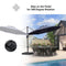 PURPLE LEAF Outdoor Patio Umbrella with Base, Garden Pool Umbrella, Navy Blue
