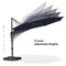 PURPLE LEAF Outdoor Patio Umbrella with Base, Garden Pool Umbrella, Navy Blue