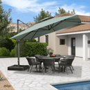 Clearance - PURPLE LEAF OPEN BOX UV50+ Fade Resistant Patio Cantilever Umbrella with Recycled Fabric