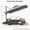 Clearance - PURPLE LEAF OPEN BOX UV50+ Fade Resistant Patio Cantilever Umbrella with Recycled Fabric