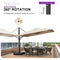 PURPLE LEAF Outdoor Sun Heavy Duty Cantilever Umbrella for Patio, Porch, Beach