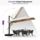 PURPLE LEAF Outdoor Sun Heavy Duty Cantilever Umbrella for Patio, Porch, Beach