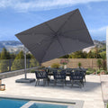 PURPLE LEAF UV Resistant Left-right Tilting Patio Umbrella Swivel Outdoor Umbrella