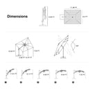 PURPLE LEAF UV Resistant Left-right Tilting Patio Umbrella Swivel Outdoor Umbrella
