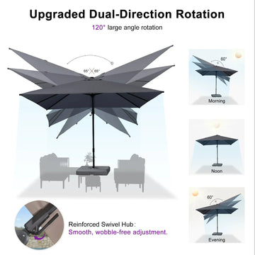 UV-Resistant Tilting Patio Umbrella