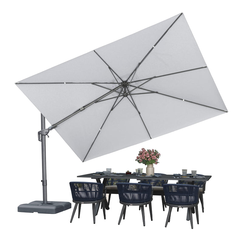 PURPLE LEAF UV Resistant Left-right Tilting Patio Umbrella Swivel Outdoor Umbrella