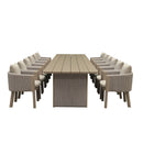 PURPLE LEAF Sanori Outdoor Dining Set Luxury Aluminum Patio Table and Dining Chairs Set with  Olefin Fabric Cushions and Pillows for Deck Garden