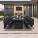 PURPLE LEAF Sanori Outdoor Dining Set Luxury Aluminum Patio Table and Dining Chairs Set with  Olefin Fabric Cushions and Pillows for Deck Garden
