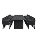 PURPLE LEAF Sanori Outdoor Dining Set Luxury Aluminum Patio Table and Dining Chairs Set with  Olefin Fabric Cushions and Pillows for Deck Garden