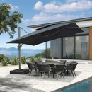 Clearance - PURPLE LEAF OPEN BOX UV50+ Fade Resistant Patio Cantilever Umbrella with Recycled Fabric