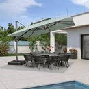 Clearance - PURPLE LEAF OPEN BOX UV50+ Fade Resistant Patio Cantilever Umbrella with Recycled Fabric