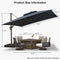 PURPLE LEAF UV50+ Fade Resistant Cantilever Umbrella, Patio Umbrellas with Base