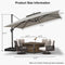 PURPLE LEAF UV50+ Fade Resistant Cantilever Umbrella, Patio Umbrellas with Base