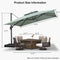 PURPLE LEAF UV50+ Fade Resistant Cantilever Umbrella, Patio Umbrellas with Base