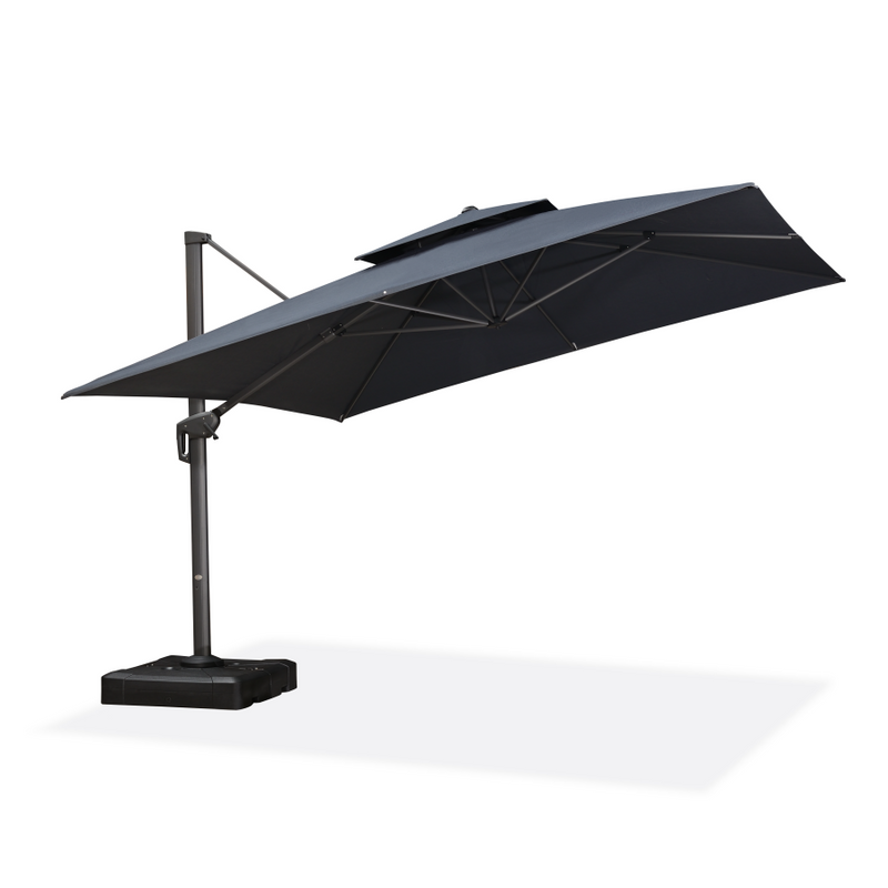 Clearance - PURPLE LEAF OPEN BOX UV50+ Fade Resistant Patio Cantilever Umbrella with Recycled Fabric