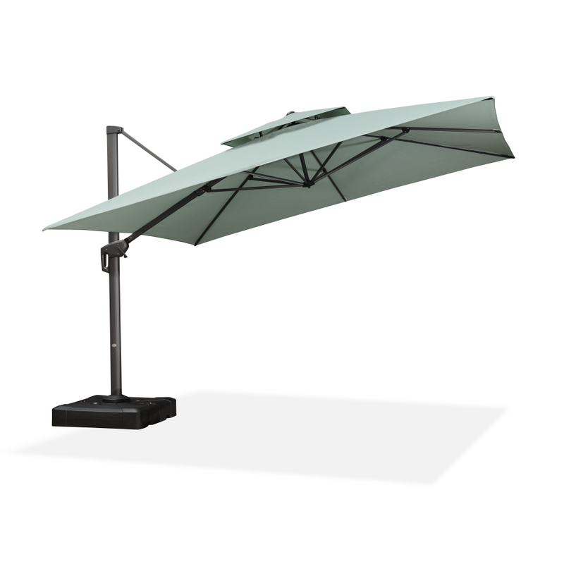 Clearance - PURPLE LEAF OPEN BOX UV50+ Fade Resistant Patio Cantilever Umbrella with Recycled Fabric