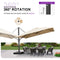 PURPLE LEAF Outdoor Sun Heavy Duty Cantilever Umbrella for Patio, Porch, Beach