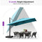 PURPLE LEAF Outdoor Sun Heavy Duty Cantilever Umbrella for Patio, Porch, Beach