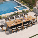 PURPLE LEAF 7 / 9 / 11 pcs Outdoor Dining Set Patio Dining Furniture for Lawn Backyard Deck Brown