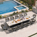 PURPLE LEAF 7 / 9 / 11 pcs Outdoor Dining Set Patio Dining Furniture for Lawn Backyard Deck Brown
