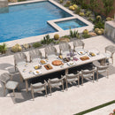 PURPLE LEAF 7 / 9 / 11 pcs Outdoor Dining Set Patio Dining Furniture for Lawn Backyard Deck Brown