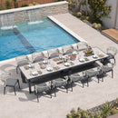 PURPLE LEAF 7 / 9 / 11 pcs Outdoor Dining Set Patio Dining Furniture for Lawn Backyard Deck Brown