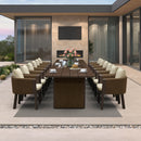 PURPLE LEAF Sanori Outdoor Dining Set Luxury Aluminum Patio Table and Dining Chairs Set with  Olefin Fabric Cushions and Pillows for Deck Garden