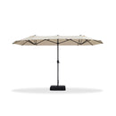 Clearance - PURPLE LEAF OPEN BOX Table Umbrella Double-Sided Market Umbrella with Base