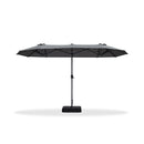 Clearance - PURPLE LEAF OPEN BOX Table Umbrella Double-Sided Market Umbrella with Base