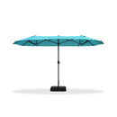 Clearance - PURPLE LEAF OPEN BOX Table Umbrella Double-Sided Market Umbrella with Base