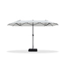 Clearance - PURPLE LEAF OPEN BOX Table Umbrella Double-Sided Market Umbrella with Base