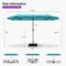 PURPLE LEAF Double-Sided Outdoor Market Table Umbrella with Base for Pool