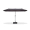 PURPLE LEAF Double-Sided Outdoor Market Table Umbrella with Base for Pool
