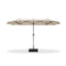 PURPLE LEAF Double-Sided Outdoor Market Table Umbrella with Base for Pool