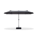 PURPLE LEAF Double-Sided Outdoor Market Table Umbrella with Base for Pool