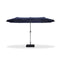 PURPLE LEAF Double-Sided Outdoor Market Table Umbrella with Base for Pool