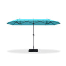 PURPLE LEAF Double-Sided Outdoor Market Table Umbrella with Base for Pool
