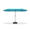 PURPLE LEAF Double-Sided Outdoor Market Table Umbrella with Base for Pool