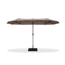 PURPLE LEAF Double-Sided Outdoor Market Table Umbrella with Base for Pool
