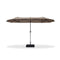 PURPLE LEAF Double-Sided Outdoor Market Table Umbrella with Base for Pool